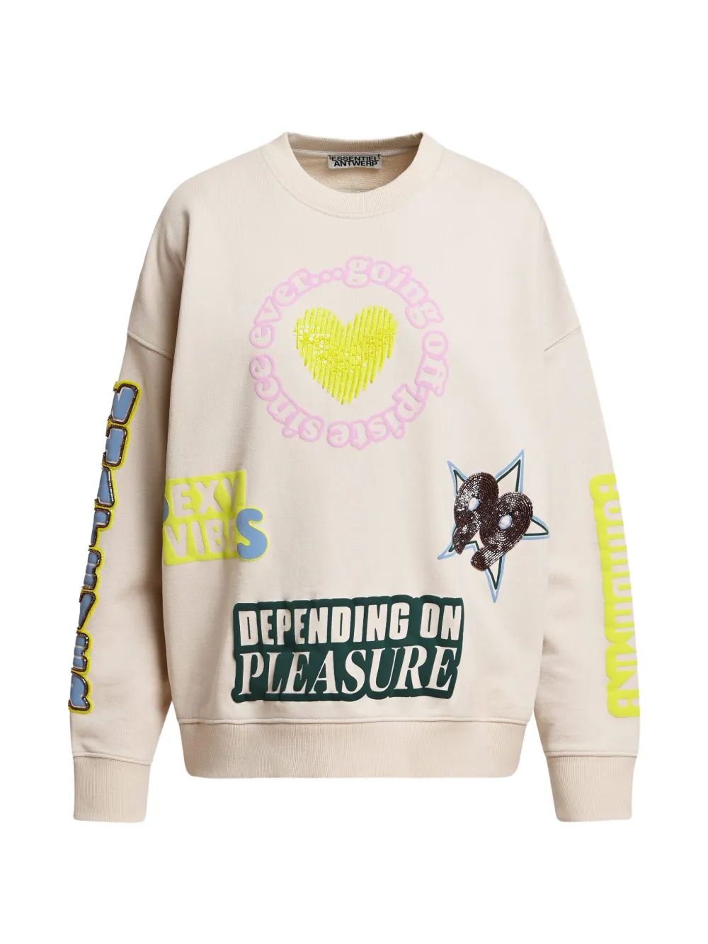 Essentiel Antwerp Felpa Kampus con paillettes - Toni neutri
