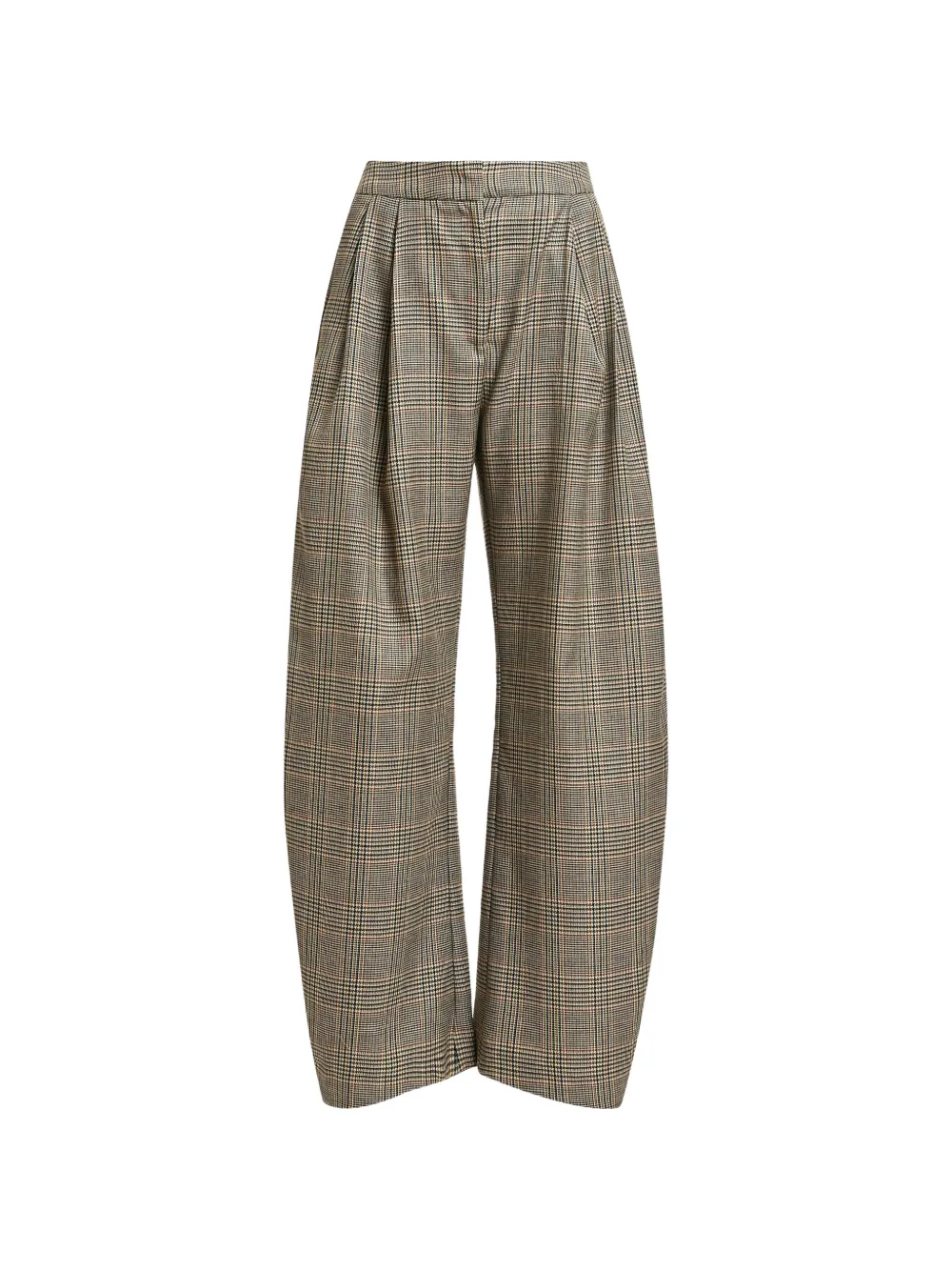 Essentiel Antwerp checked barrel-leg trousers