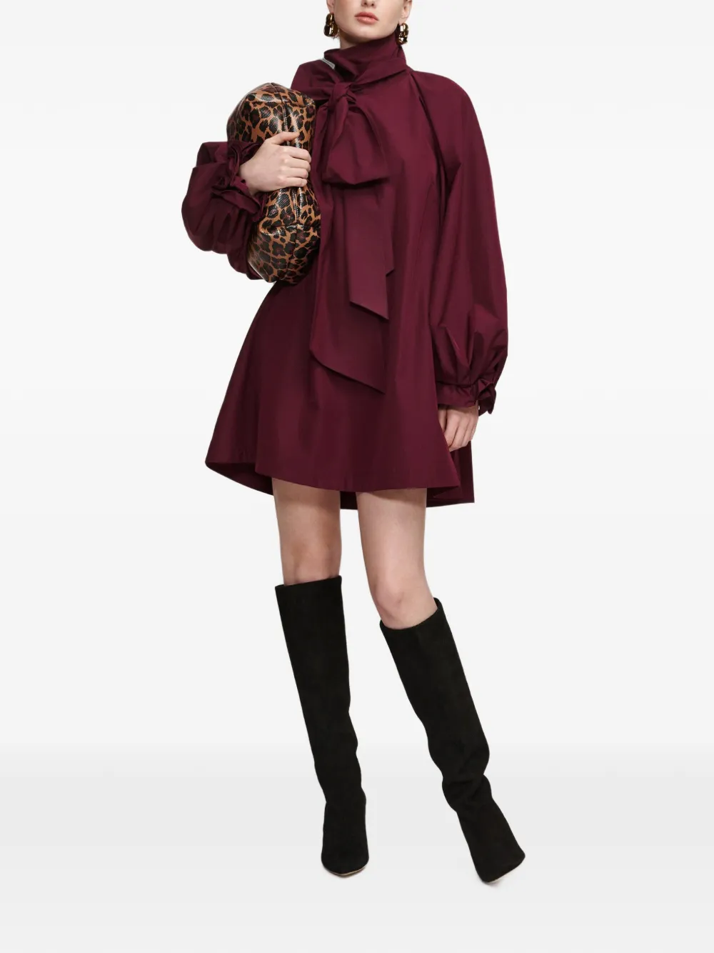 Essentiel Antwerp A-lijn mini-jurk met strik Rood