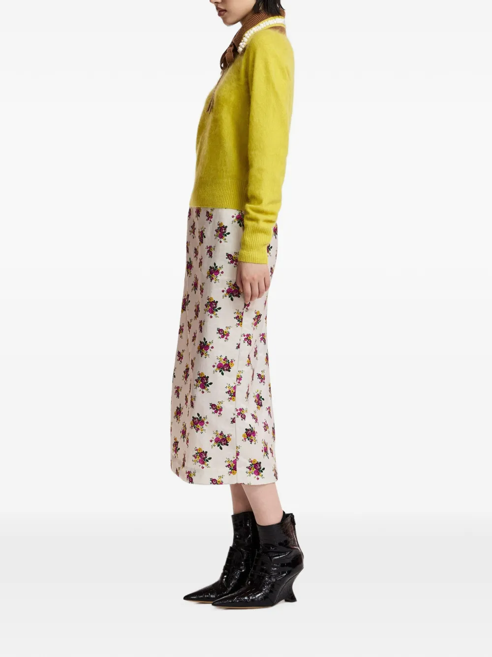 Essentiel Antwerp Karacas trui met geribbelde afwerking Geel