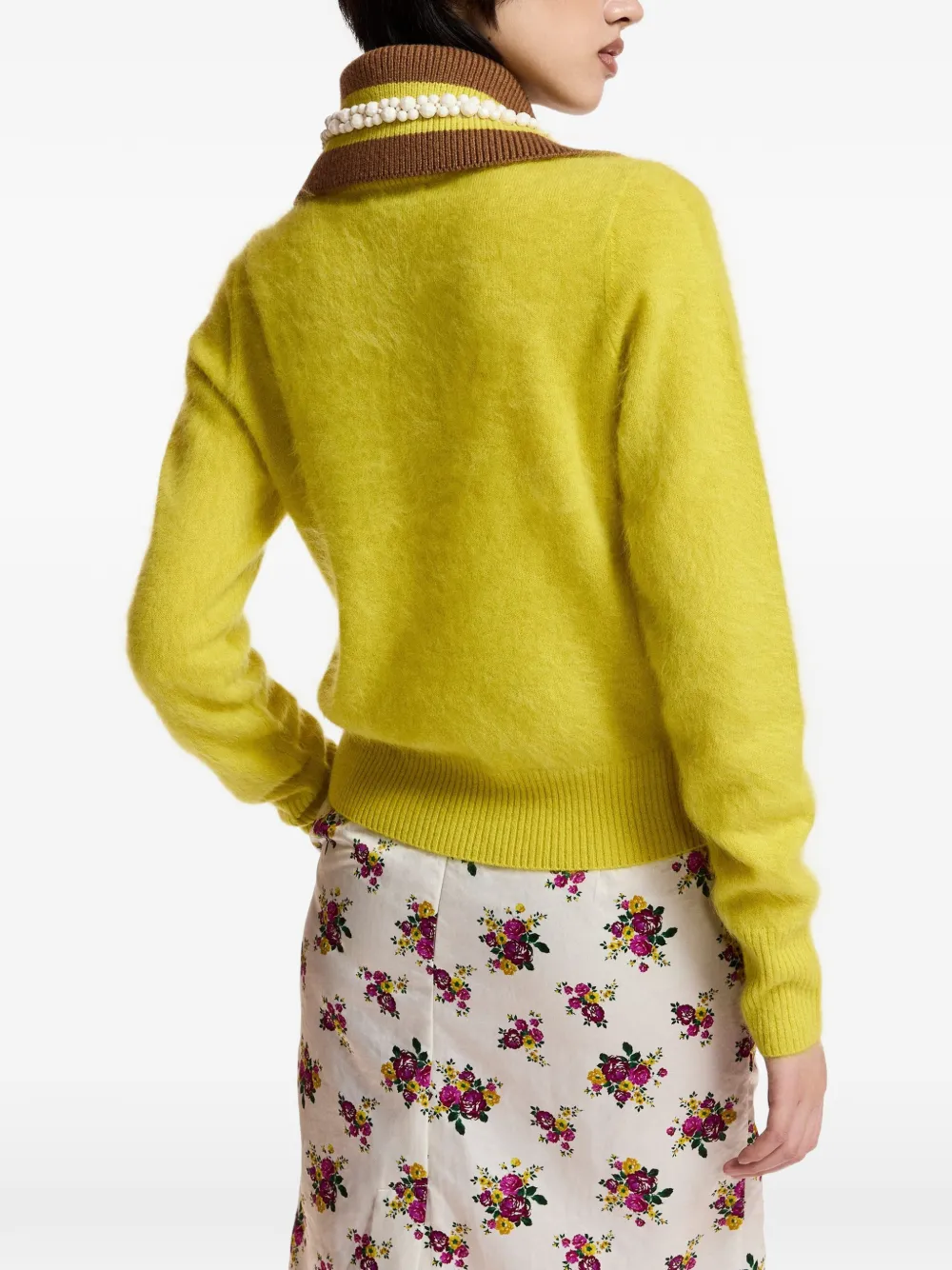Essentiel Antwerp Karacas trui met geribbelde afwerking Geel