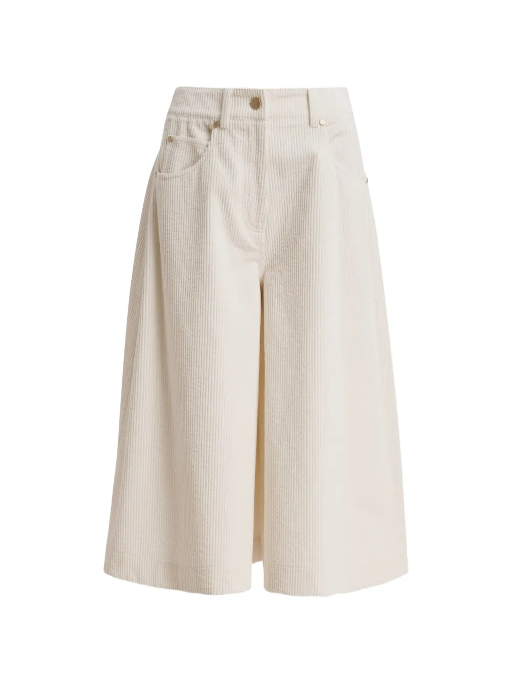 Essentiel Antwerp corduroy flared shorts - Bianco