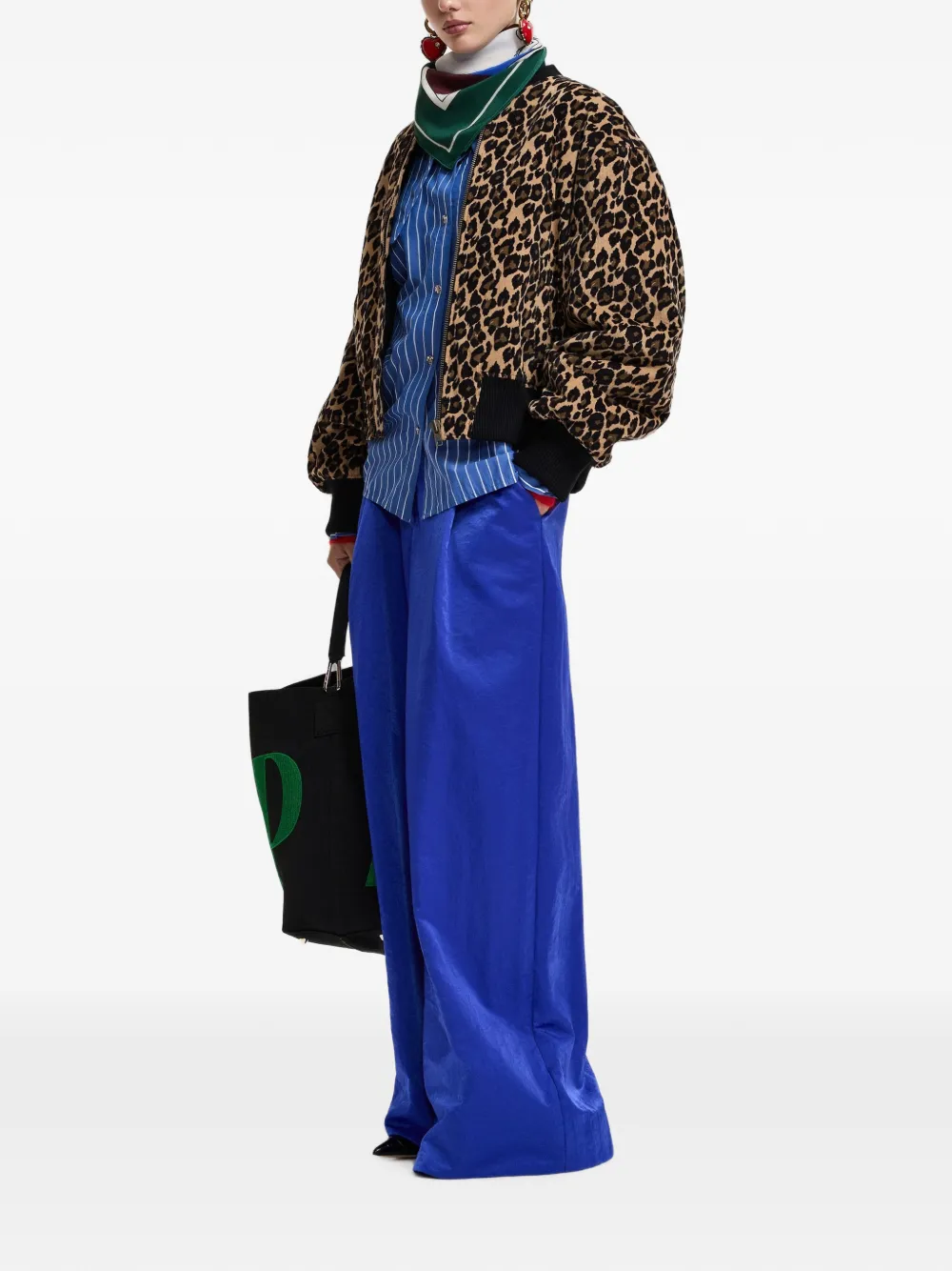 Essentiel Antwerp Bomberjack met luipaardprint Bruin