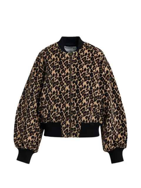Essentiel Antwerp chamarra bomber con estampado de leopardo