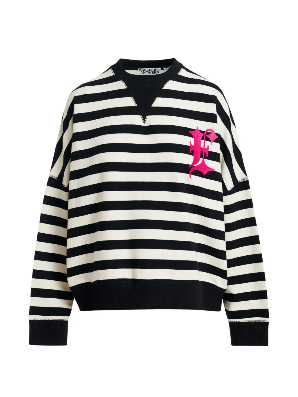 Essentiel Antwerp Camicia a righe con ricamo - Bianco