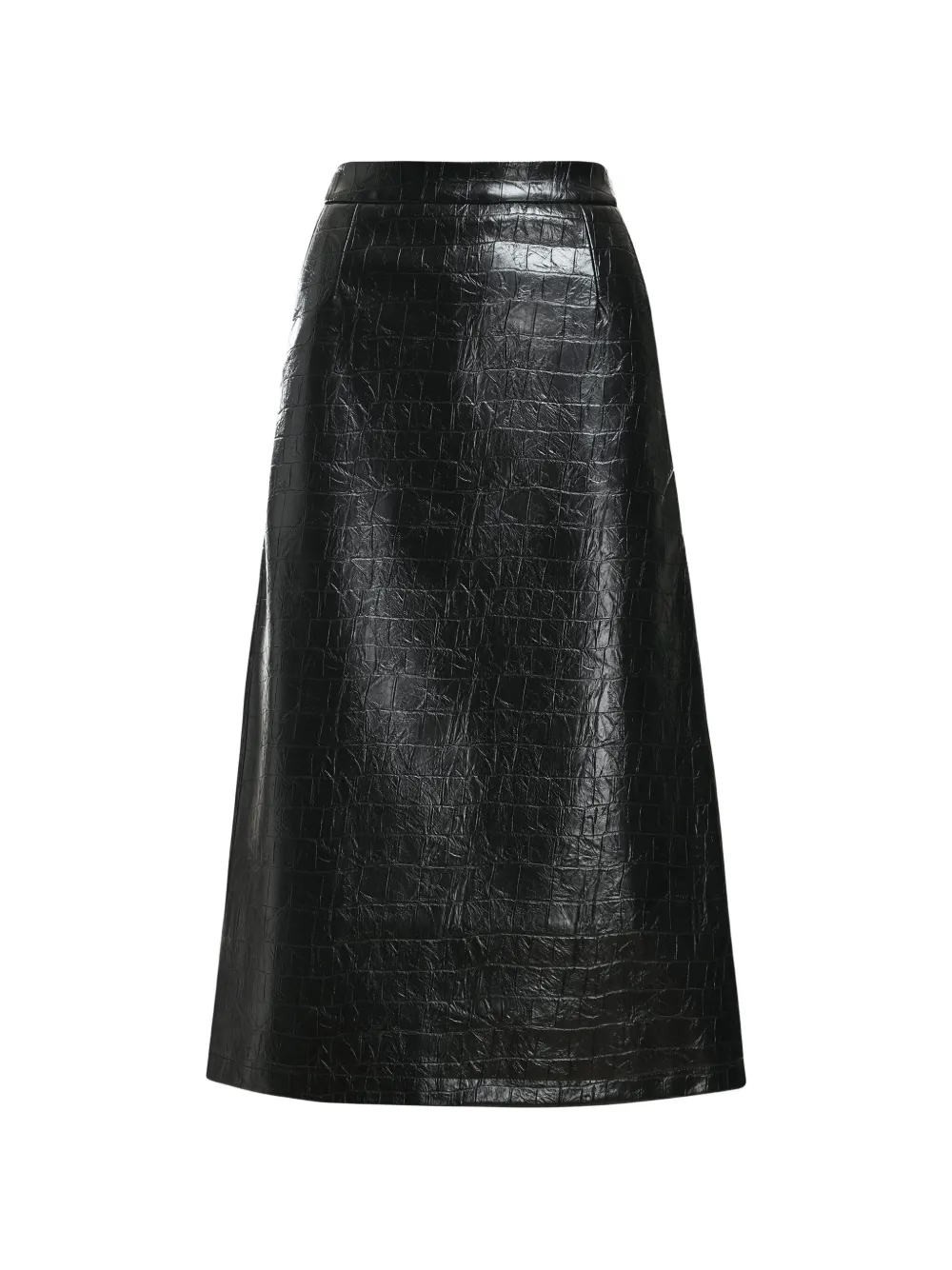 Essentiel Antwerp Gonna midi con effetto stropicciato - Nero