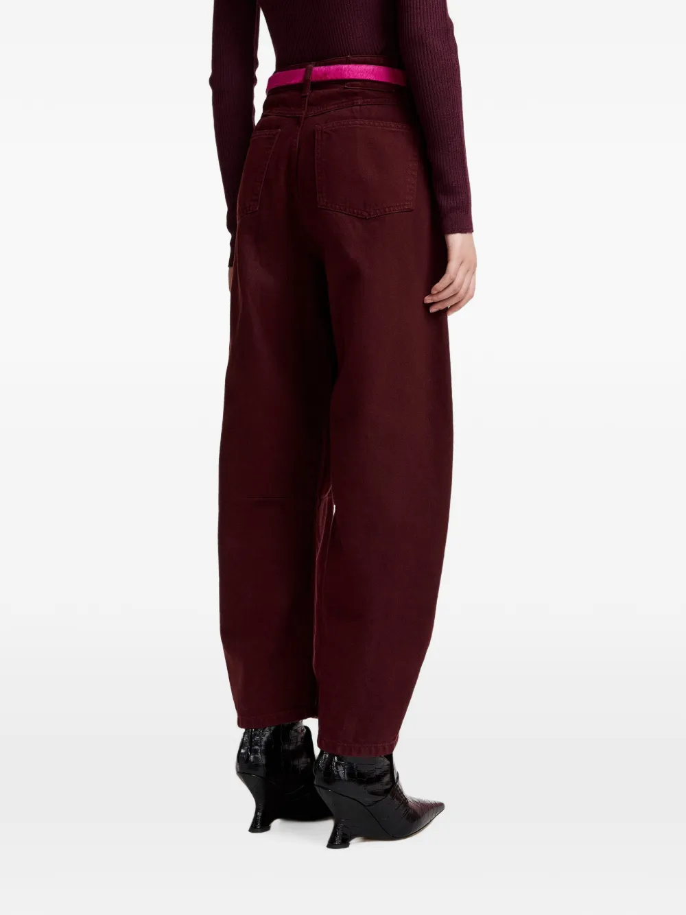 Essentiel Antwerp Jeans met barrel pijpen Rood