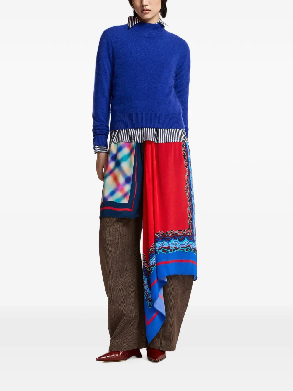 Essentiel Antwerp Karacas trui met geribbelde afwerking Blauw