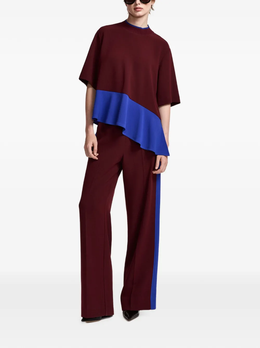 Essentiel Antwerp Karmic broek met zijstreep Rood