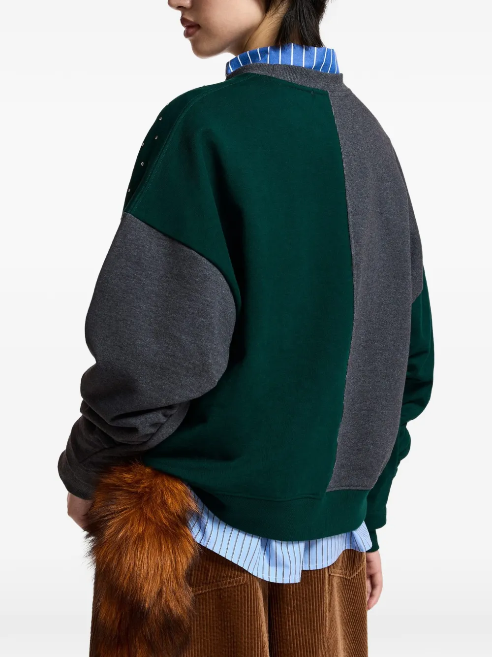 Essentiel Antwerp Koldi sweater verfraaid met stras Groen