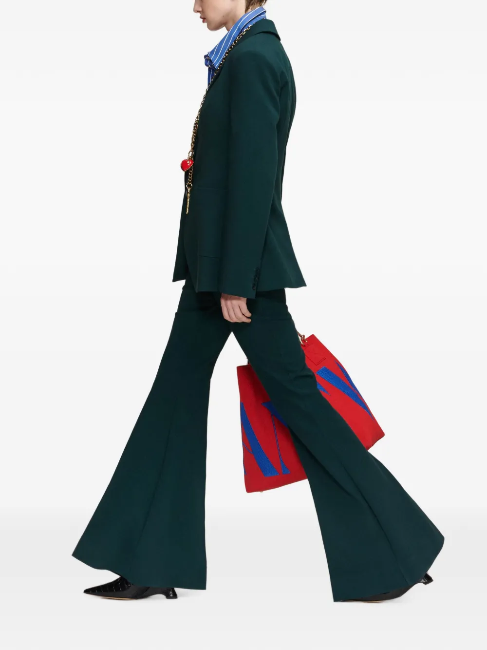 Essentiel Antwerp Knightly blazer met enkele rij knopen Groen