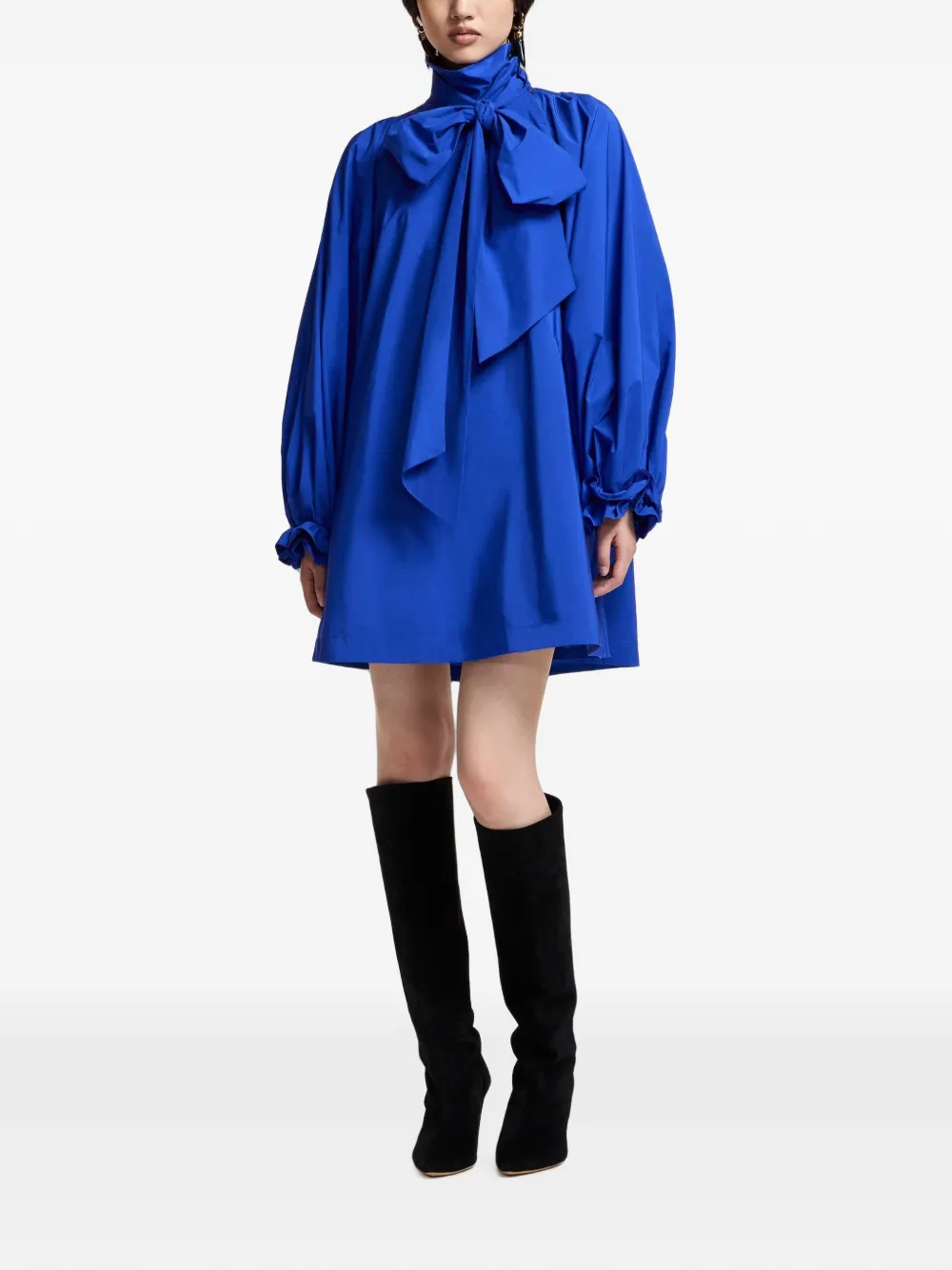Essentiel Antwerp Jurk met A-lijn en strik Blauw