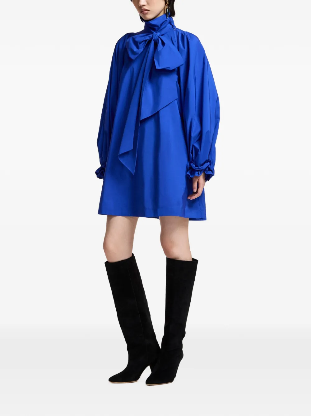 Essentiel Antwerp Jurk met A-lijn en strik Blauw