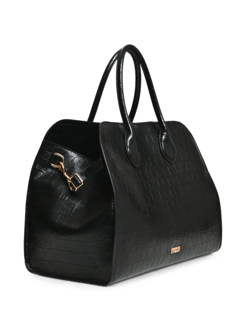 Essentiel Antwerp Katarina shopper met krokodillen-reliëf Zwart