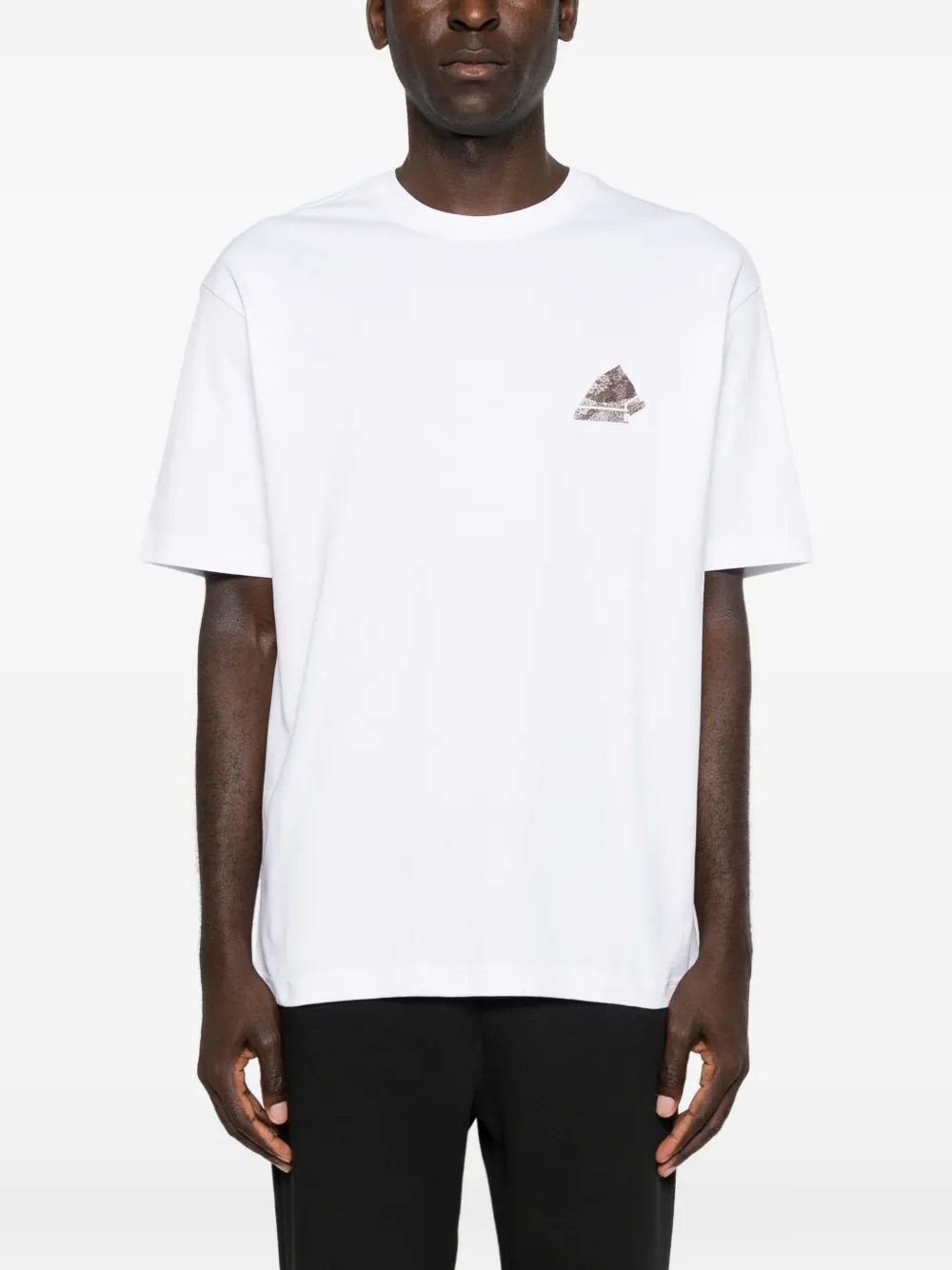 BOSS Katoenen T-shirt met grafische print Wit