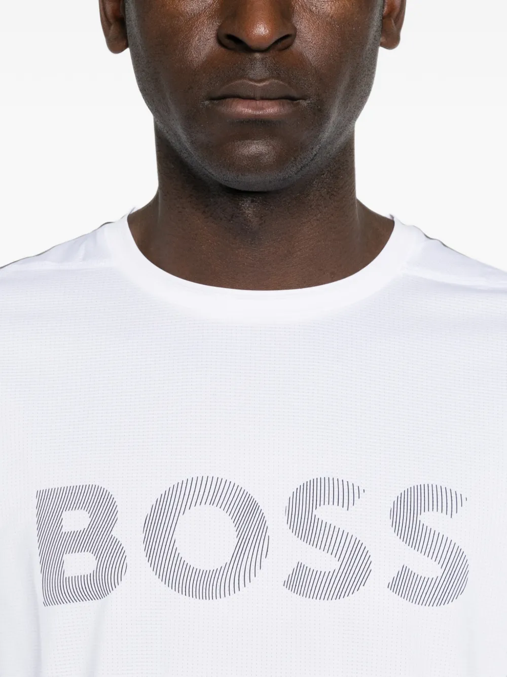 BOSS T-shirt met logoprint Wit