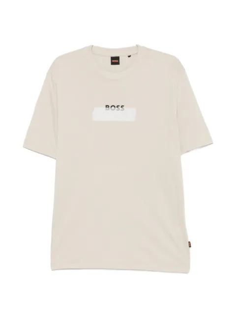 BOSS 로고 프린트 반소매 티셔츠