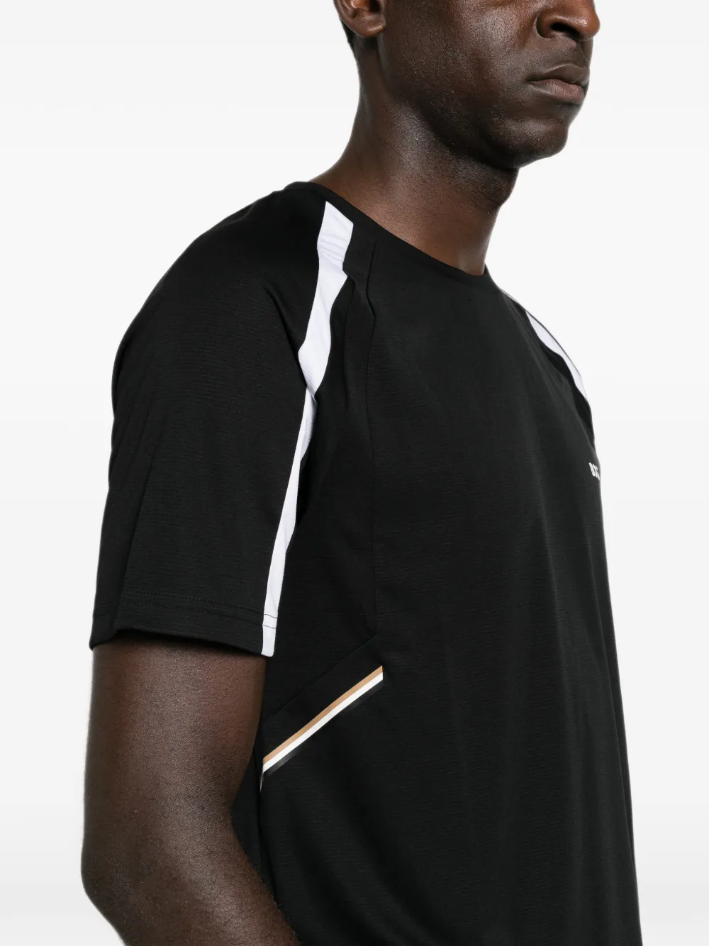 BOSS T-shirt met logoprint Zwart