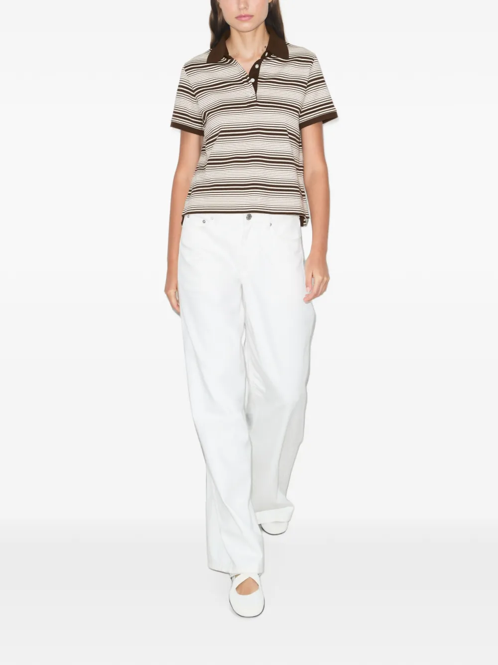 Tory Burch Little Grumps katoenen poloshirt Beige
