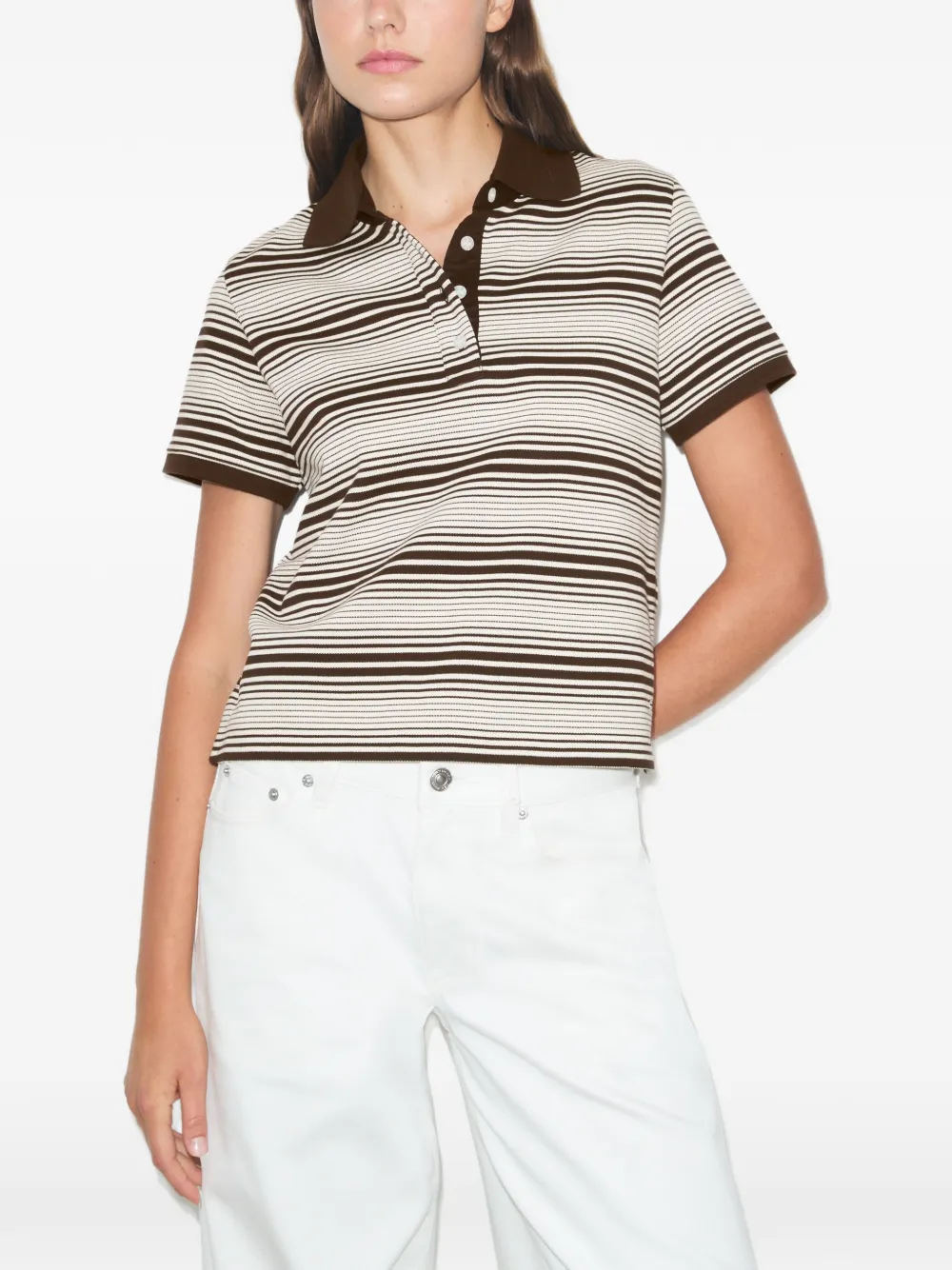 Tory Burch Little Grumps katoenen poloshirt Beige