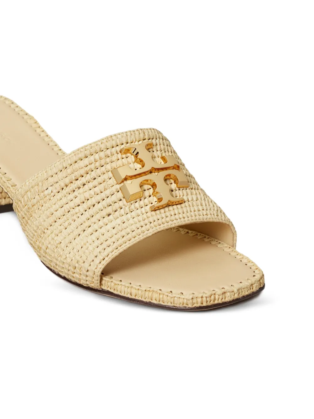 Tory Burch Eleanor raffia heeled sandals Beige