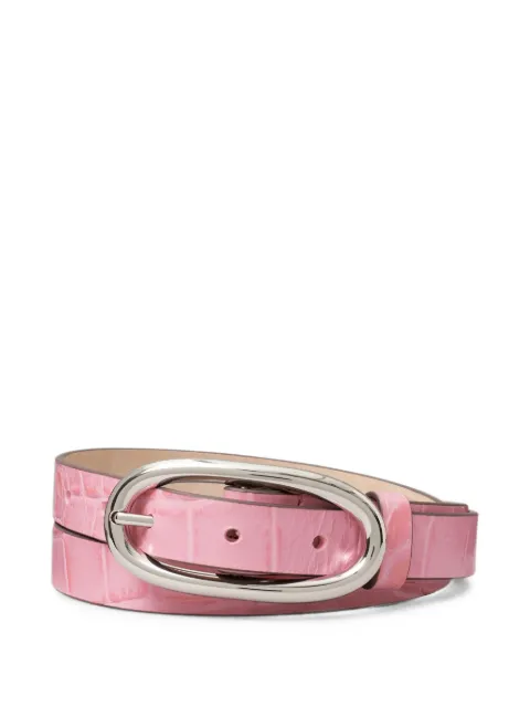 Tory Burch cinturón con hebilla grande y efecto de piel de cocodrilo