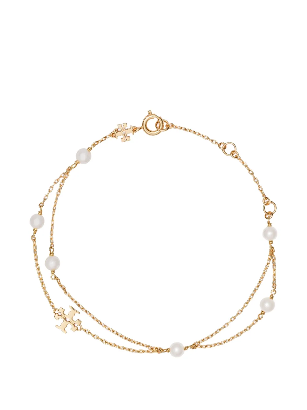 Tory Burch Moondance layered pearl bracelet - Oro
