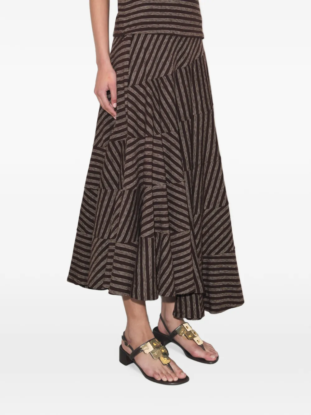 Tory Burch Flared rok Bruin