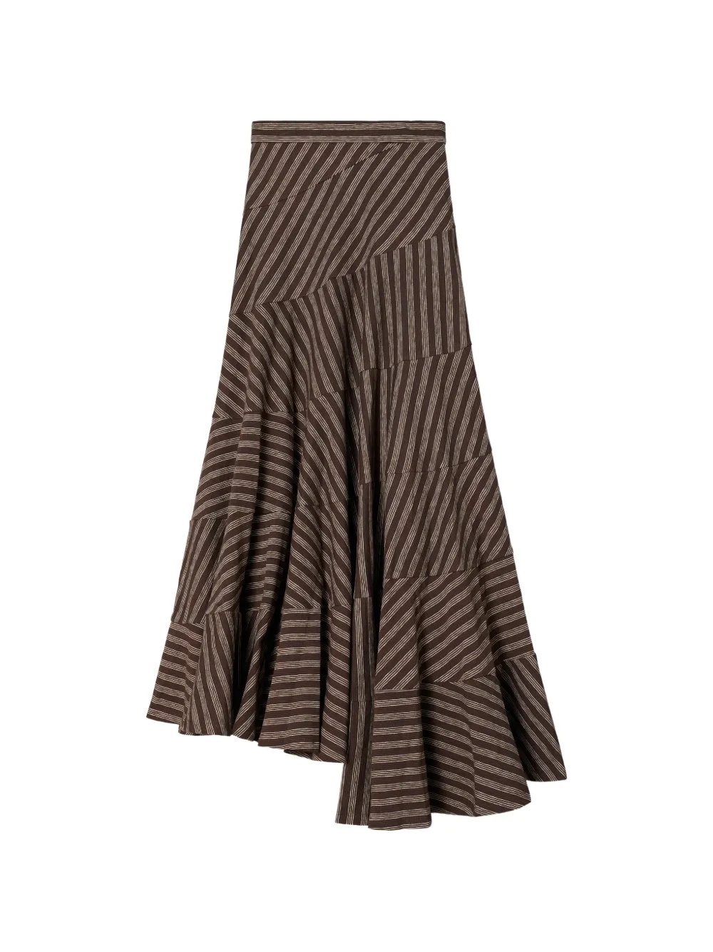 Tory Burch striped flared skirt - Braun