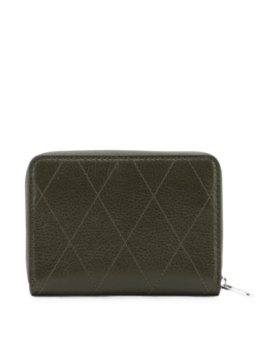 Tory Burch Kleine Charlie gewatteerde portemonnee met rits Groen