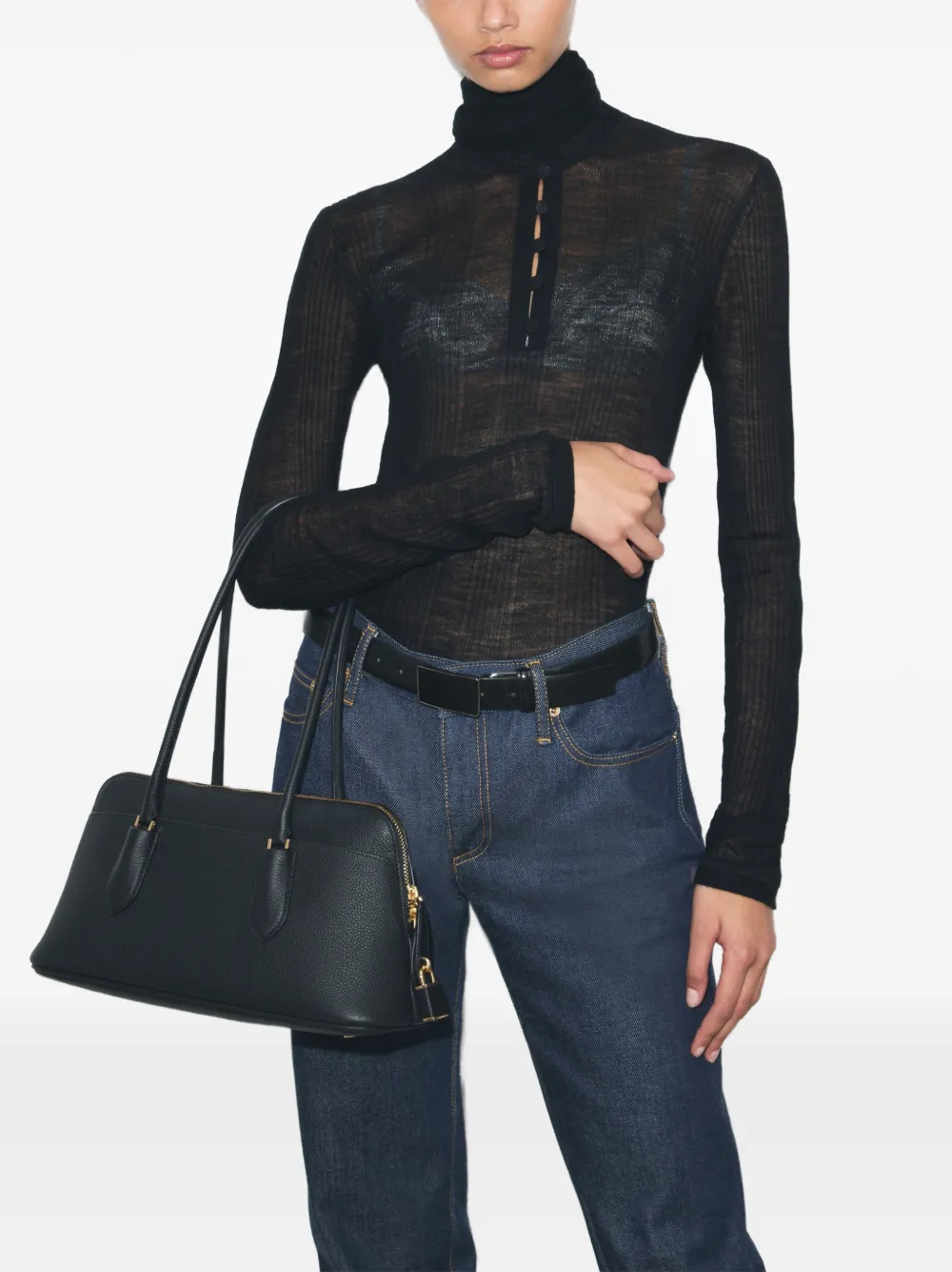 Tory Burch Lock East-West tas Zwart