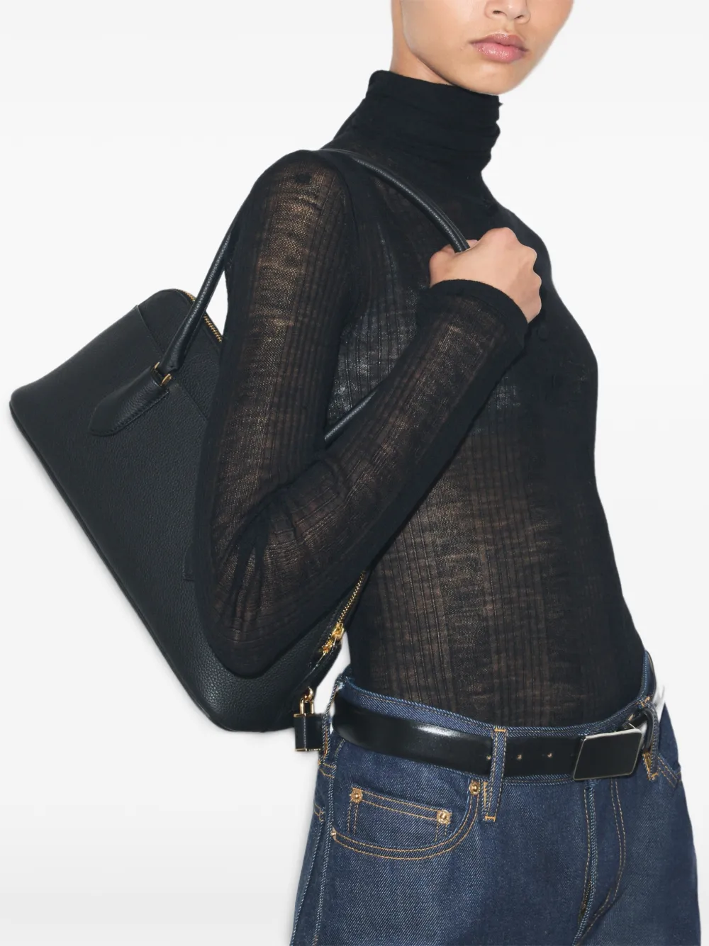 Tory Burch Lock East-West tas Zwart