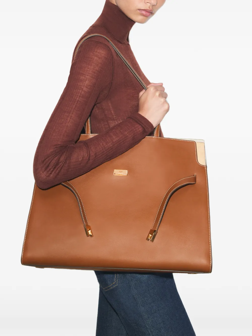 Tory Burch Lee Radziwill shopper Bruin