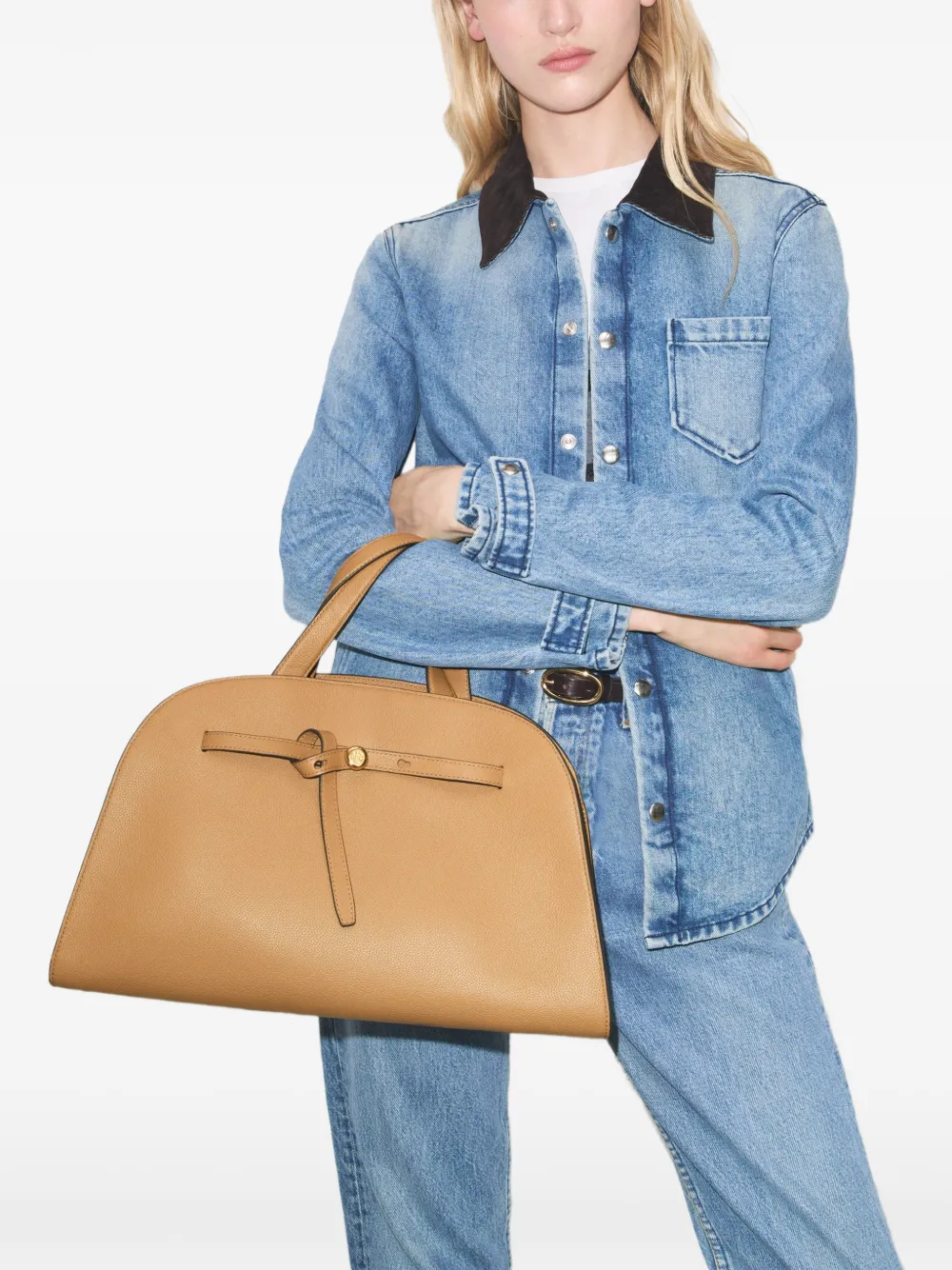 Tory Burch Romy Bauletto tas Beige