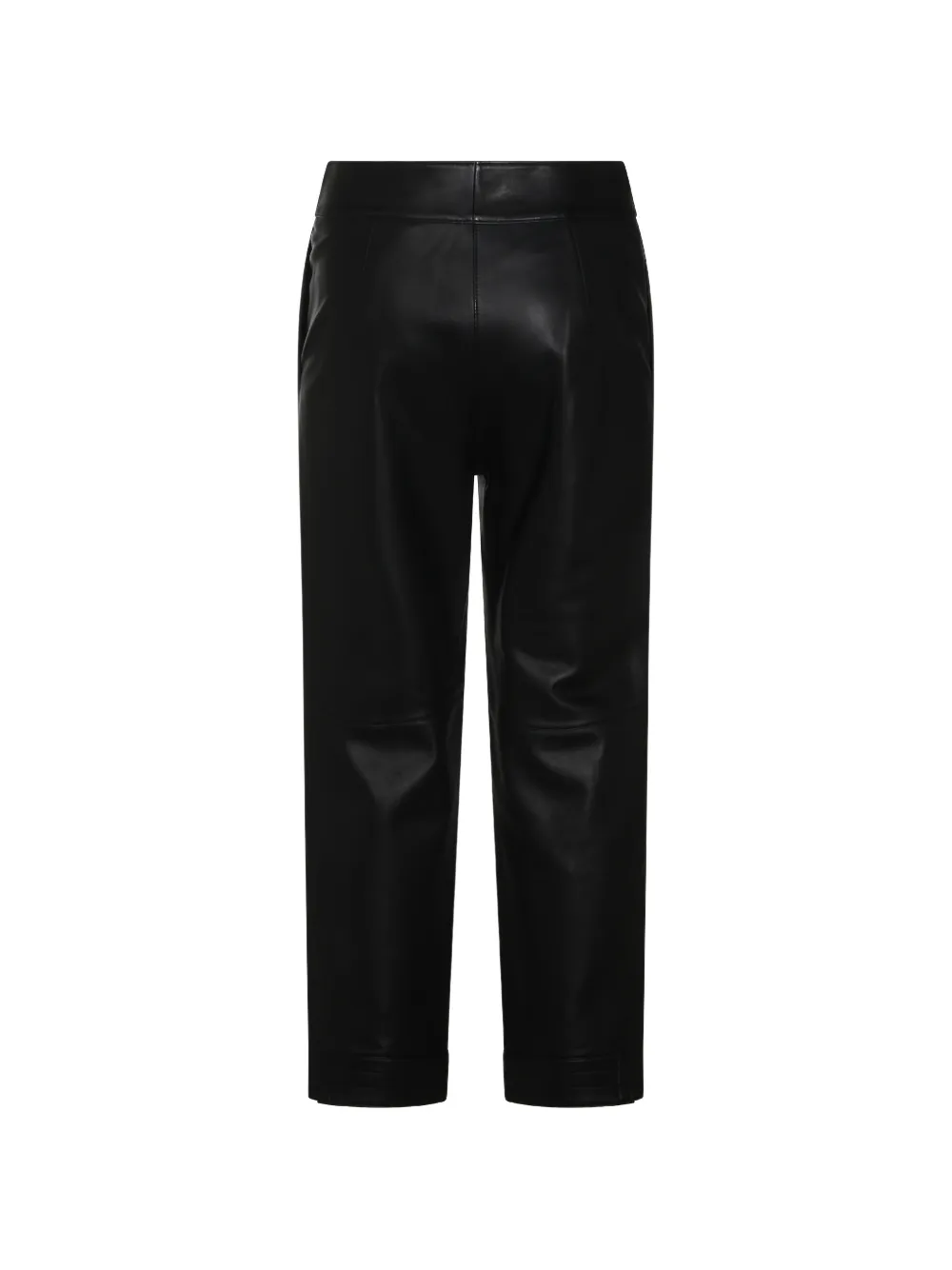 Ports 1961 leather straight-leg trousers Zwart