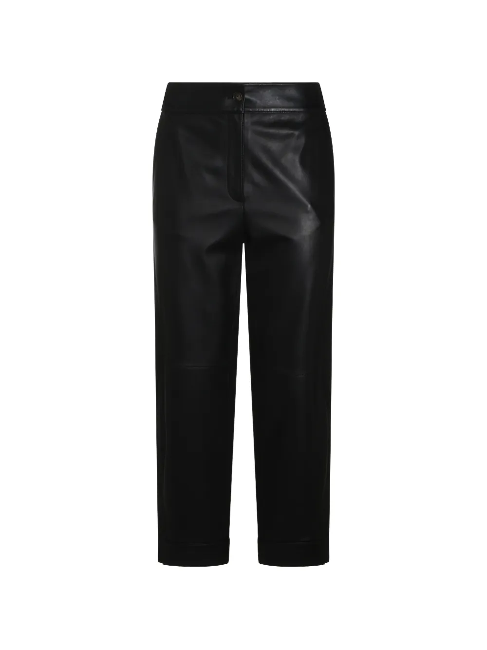 Ports 1961 leather straight-leg trousers Zwart