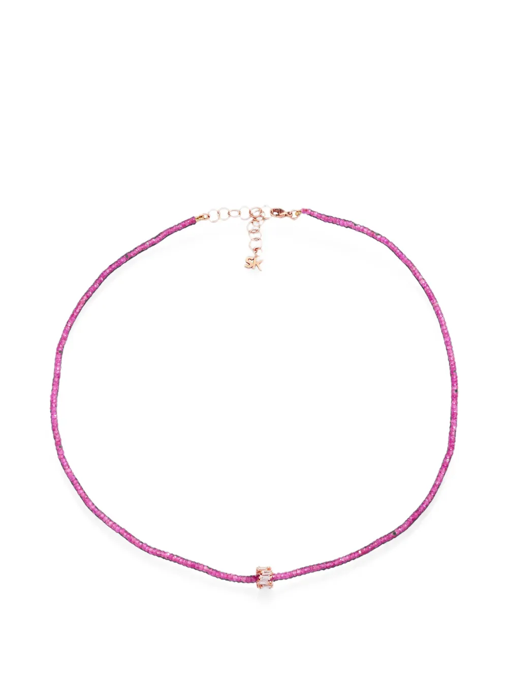 Suzanne Kalan Infinite spinel and diamond necklace - Rosa