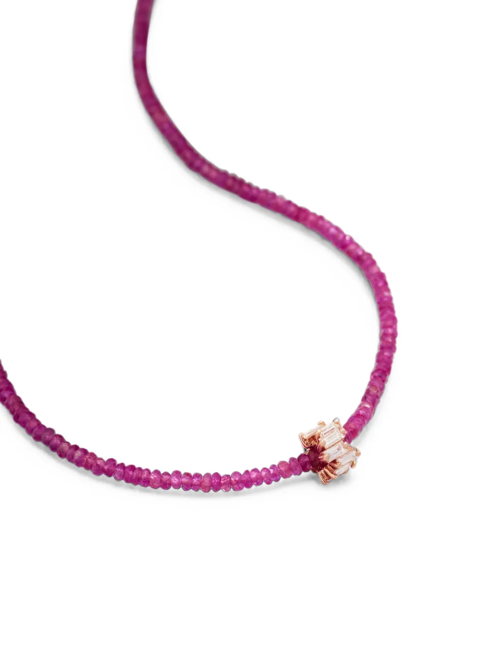 Suzanne Kalan Infinite Spinel and Diamond Necklace in Pink, view 2