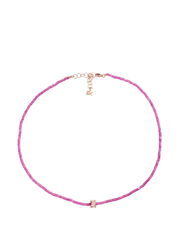Suzanne Kalan Infinite Spinel and Diamond Necklace in Pink