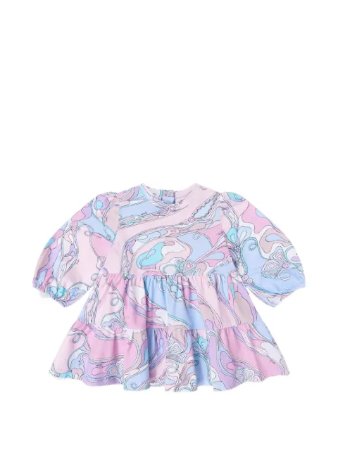 PUCCI Junior Iride-print tiered dress