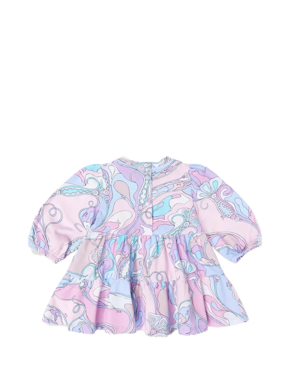 PUCCI Junior Gelaagde jurk met Iride-print Roze