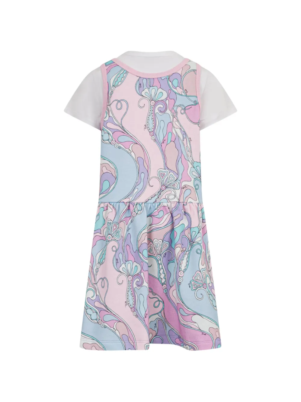 PUCCI Junior Orchidee print layered-effect dress Roze