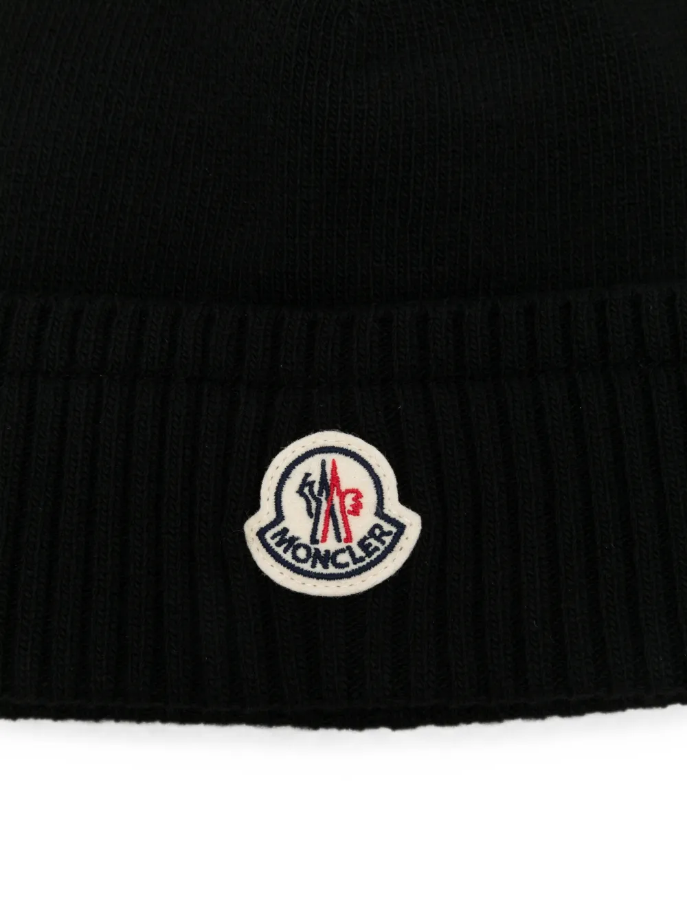 Moncler Ribgebreide muts Zwart
