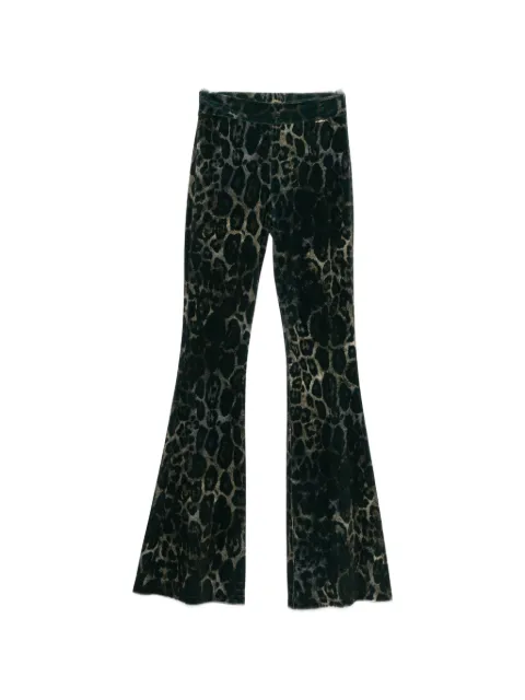 Just Cavalli pantalones acampanados con estampado de leopardo