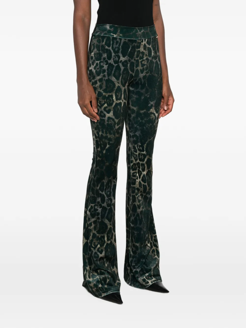 Just Cavalli Broek met luipaardprint Groen