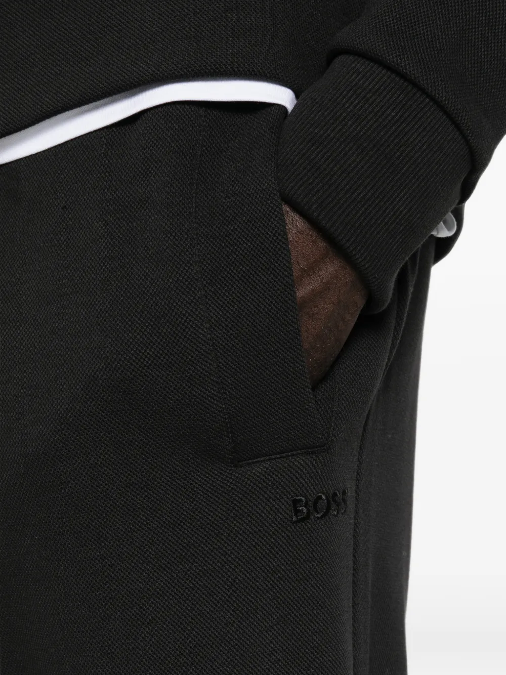 BOSS Trainingspak met colourblocking Zwart