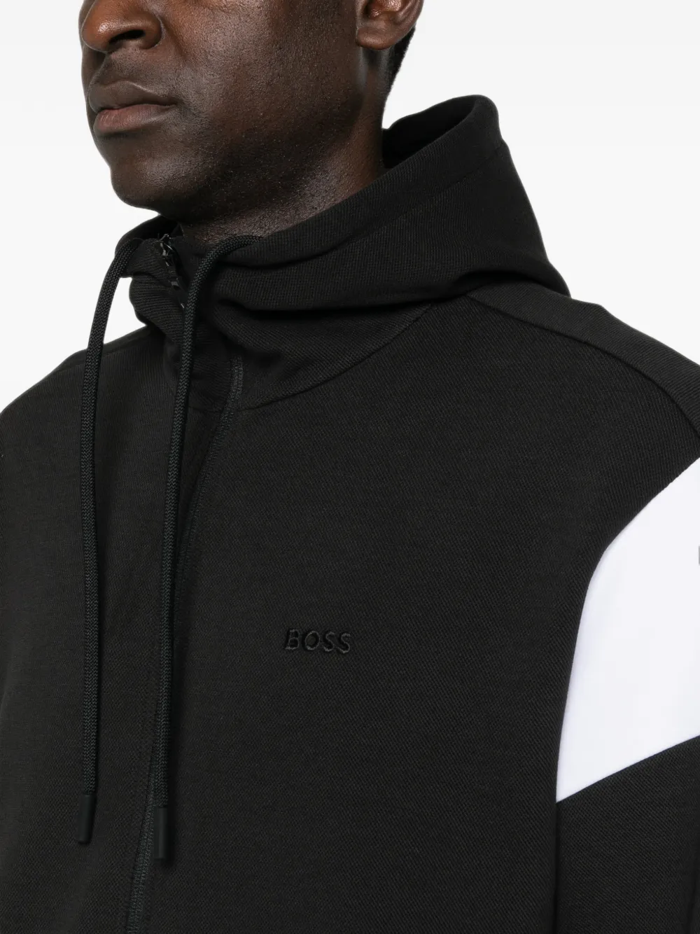 BOSS Trainingspak met colourblocking Zwart