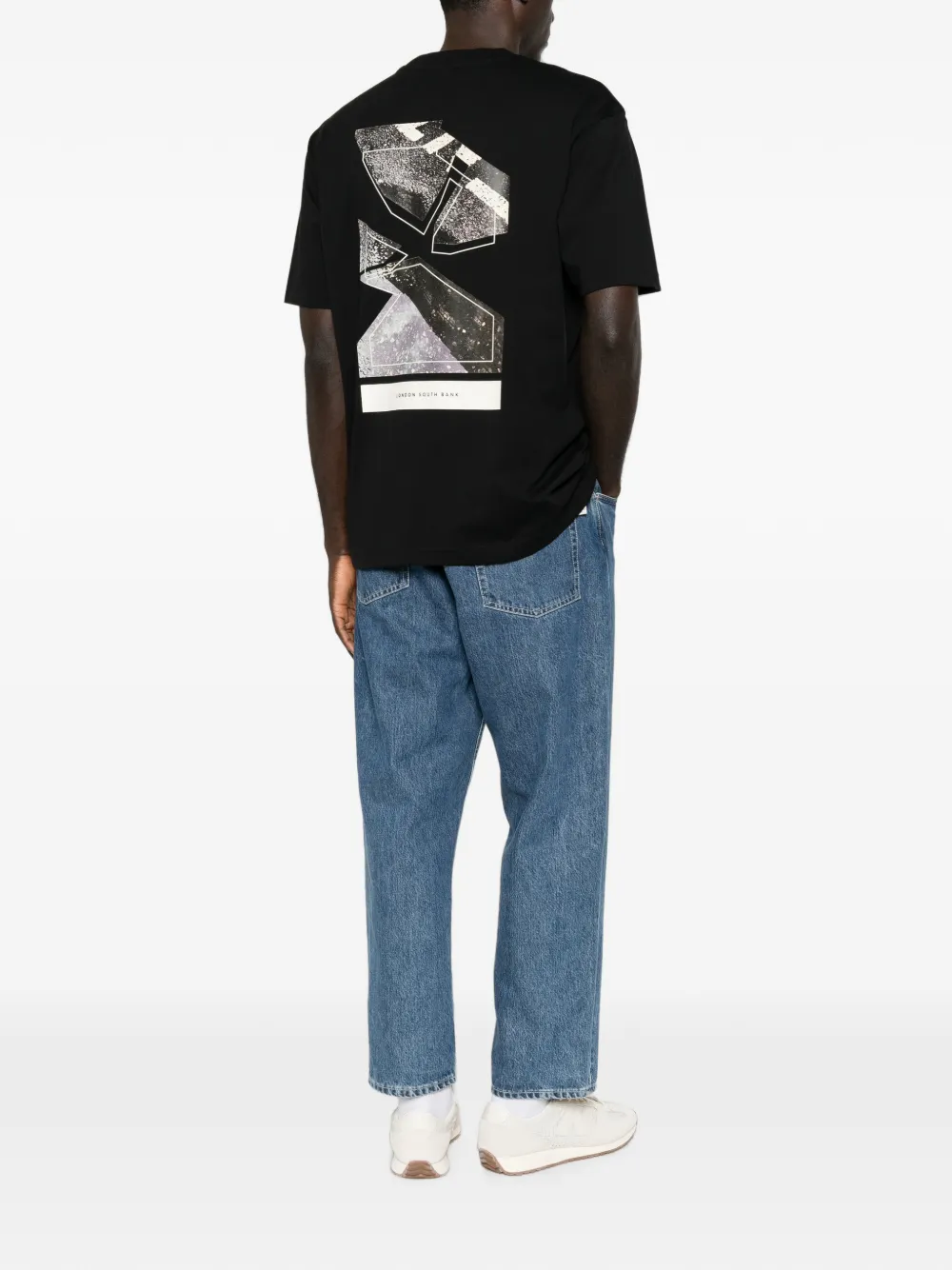 BOSS T-shirt met grafische print Zwart
