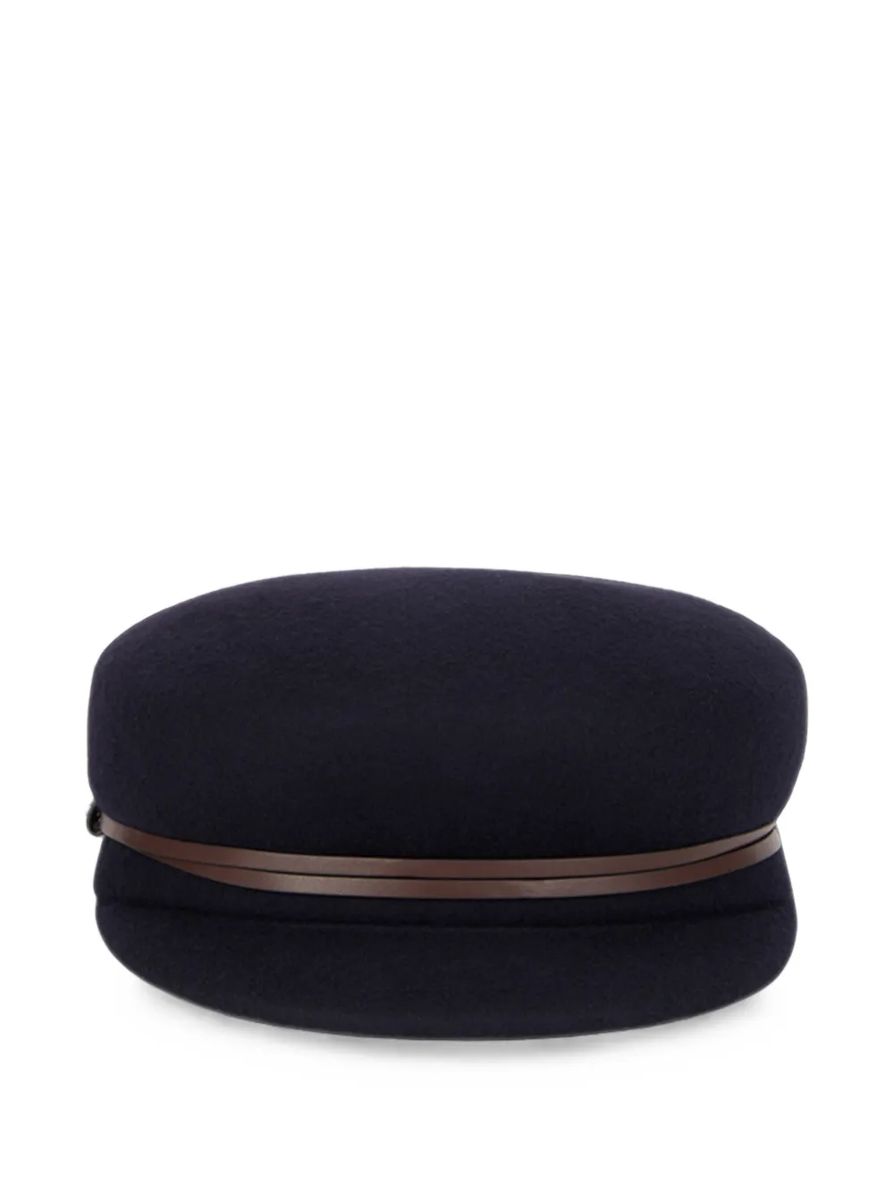 Weekend Max Mara leather-trimmed felted beret