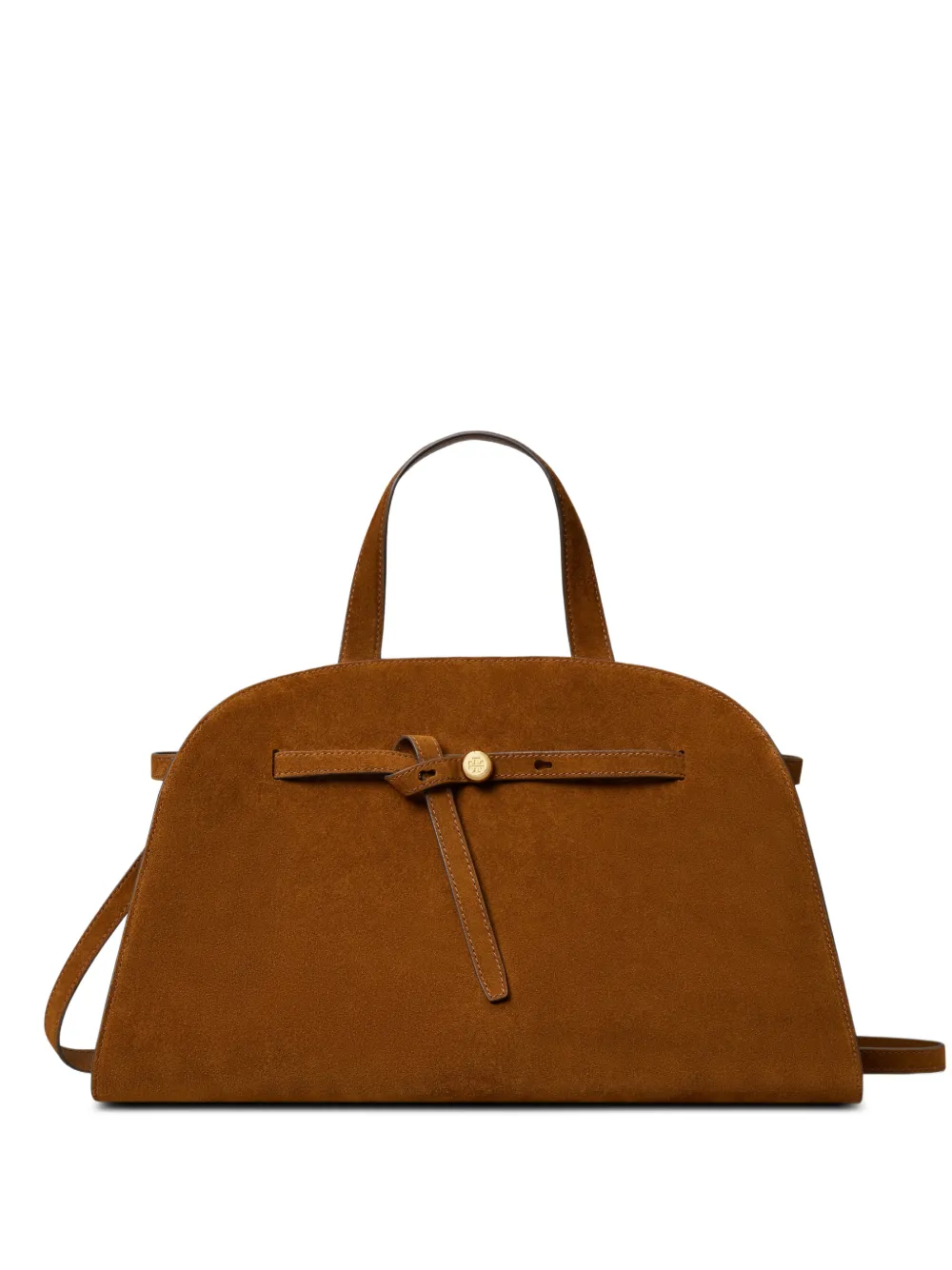 Tory Burch Romy suede Bauletto tote bag - Marrone